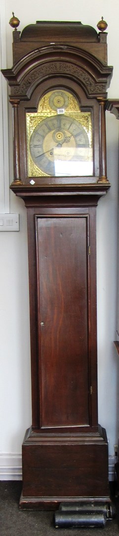 Appraisal: A longcase clock the early th century square twelve inch