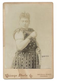 Appraisal: Two Cabinet Cards of Yucca the Strongwoman Chicago Chicago Photo