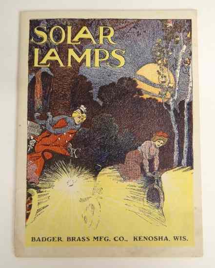 Appraisal: Solar Lamps catalog The Badger Brass Mfg Co Kenosha Wi