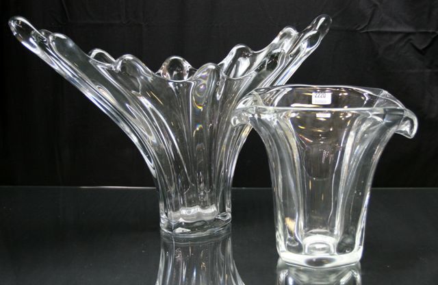 Appraisal: A Kosta Boda clear glass bulbous conical vase inscribed to