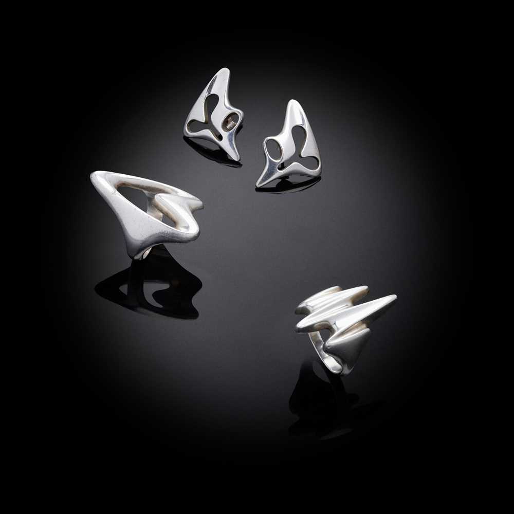 Appraisal: HENNING KOPPEL DANISH - FOR GEORG JENSEN PAIR OF EARRINGS