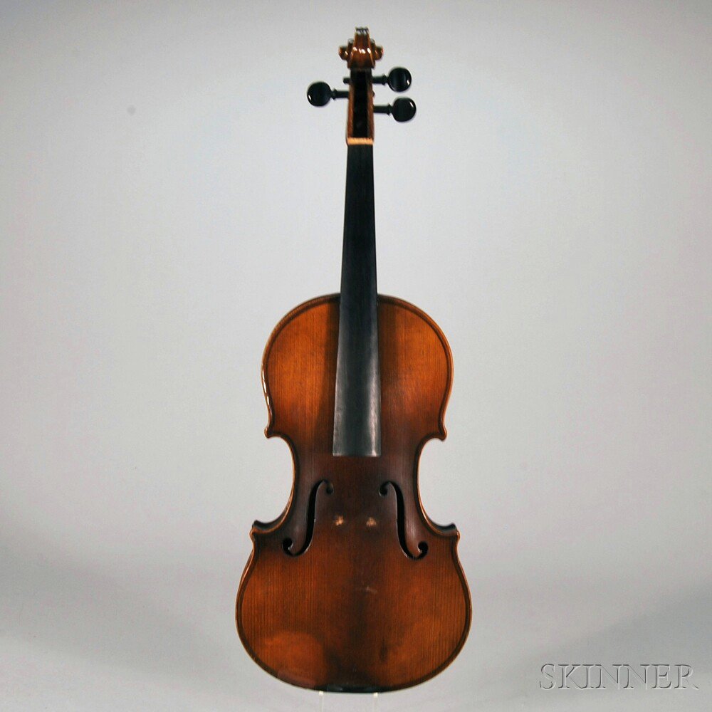 Appraisal: German Violin Saxony labeled COPY OF ANTONIUS STRADIVARIUS FECIT E