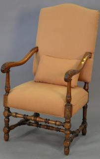 Appraisal: Walnut occasional chair Walnut occasional chair