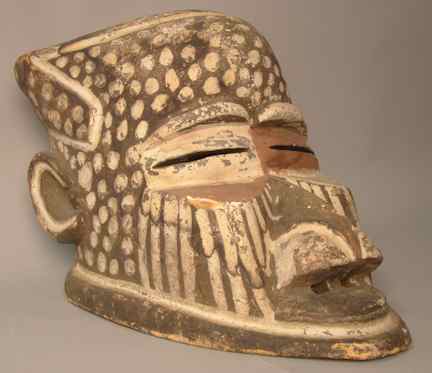 Appraisal: KUBA PYGMY MASK DEMOCRATIC REPUBLIC OF CONGO wood with pigment