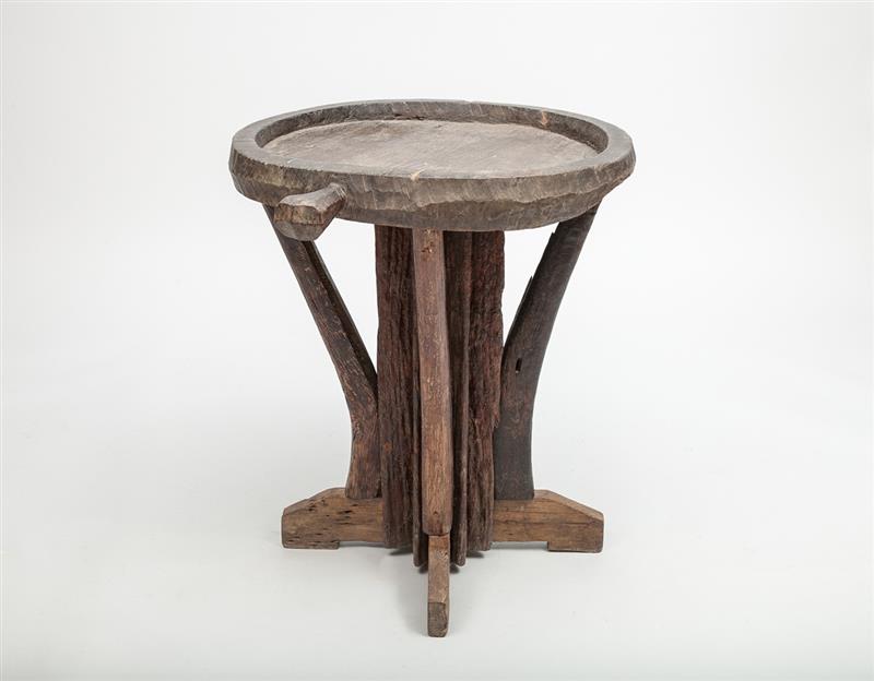 Appraisal: Rustic Wooden Tray Table x x in Estimate -