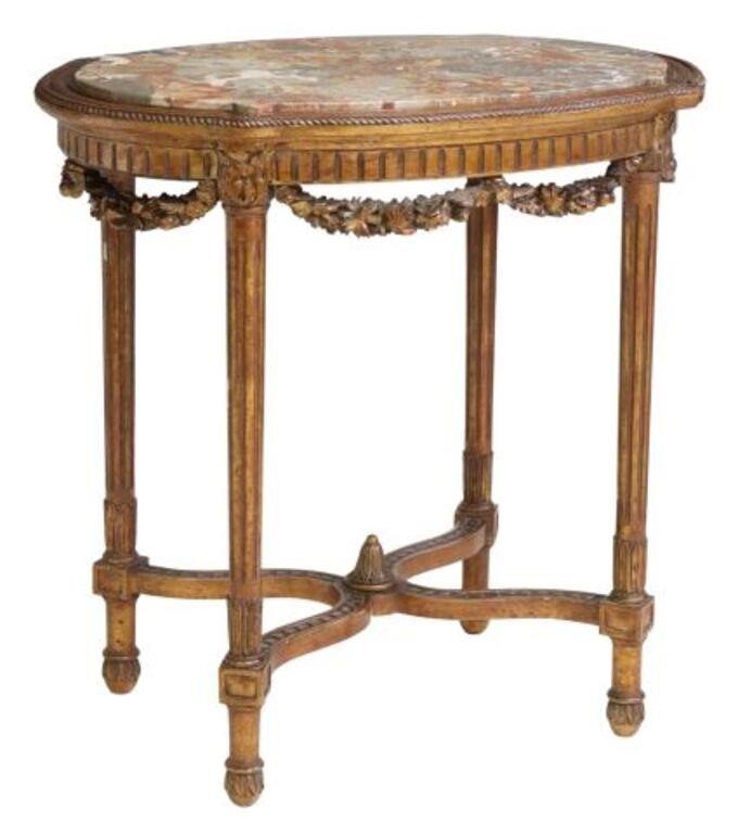 Appraisal: French Louis XVI style salon table early th c having