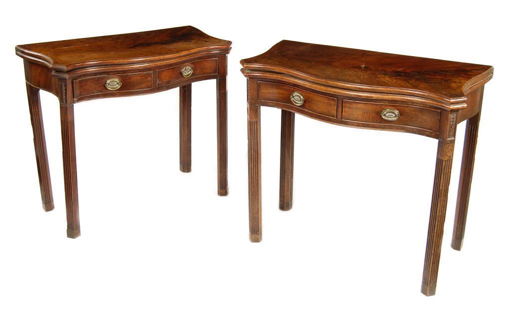 Appraisal: A pair of George III mahogany tables