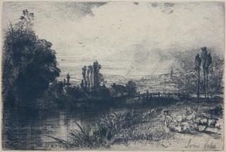 Appraisal: Francis Seymour Haden etching and drypoint Francis Seymour Haden British