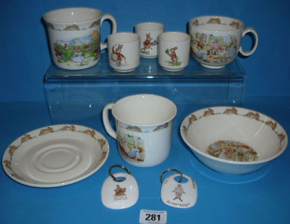 Appraisal: Royal Doulton Bunnykins Tea Cup Saucer Bowl Egg Cups Mugs