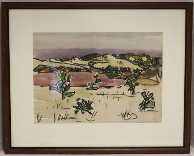 Appraisal: KARL OTTO KNATHS - WATERCOLORDEPICTING A DESERT LANDSCAPE SIGNED LOWER