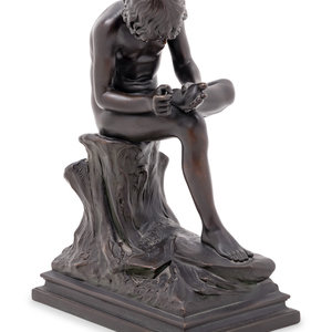 Appraisal: A Grand Tour Bronze Model of the Spinario Late th