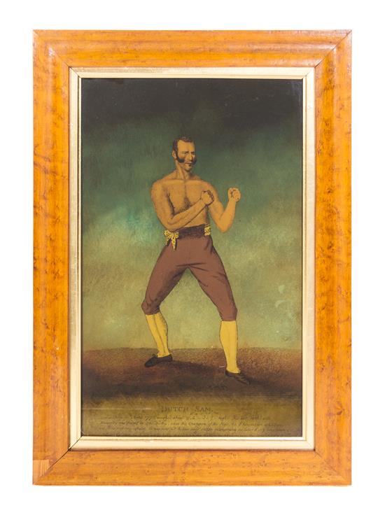 Appraisal: Sale Lot An English Crystoleum Sporting Scene depicting the boxer