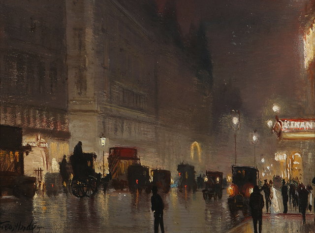 Appraisal: George Hyde Pownall - The Strand looking Westsigned lower left