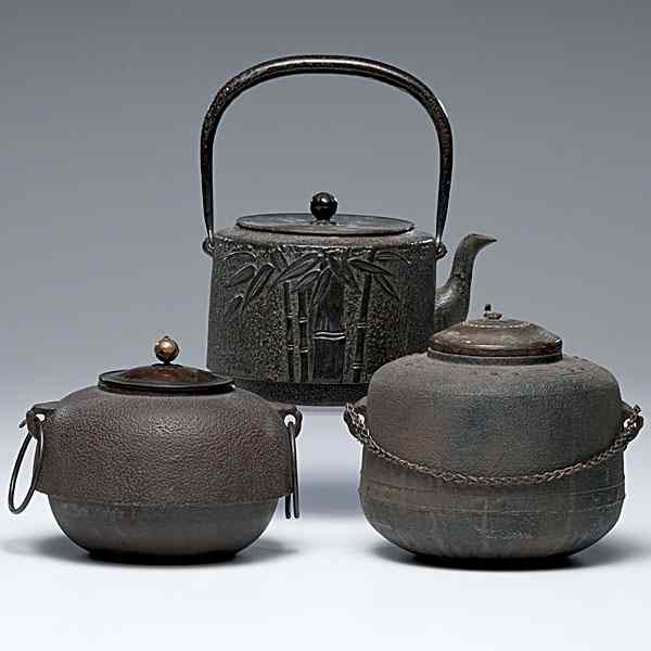 Appraisal: Archaic-style Bronze Teapot and Lidded Vessels Probably Chinese a group