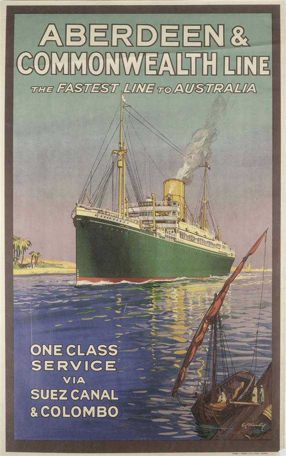 Appraisal: POSTER -Aberdeen Commonwealth line The fastest line to Australia One