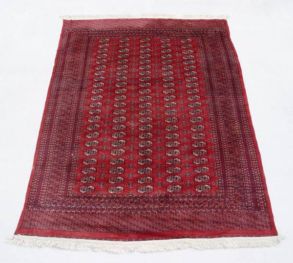 Appraisal: SEMI ANTIQUE BOKHARA CARPET Approx ' '' x ' ''