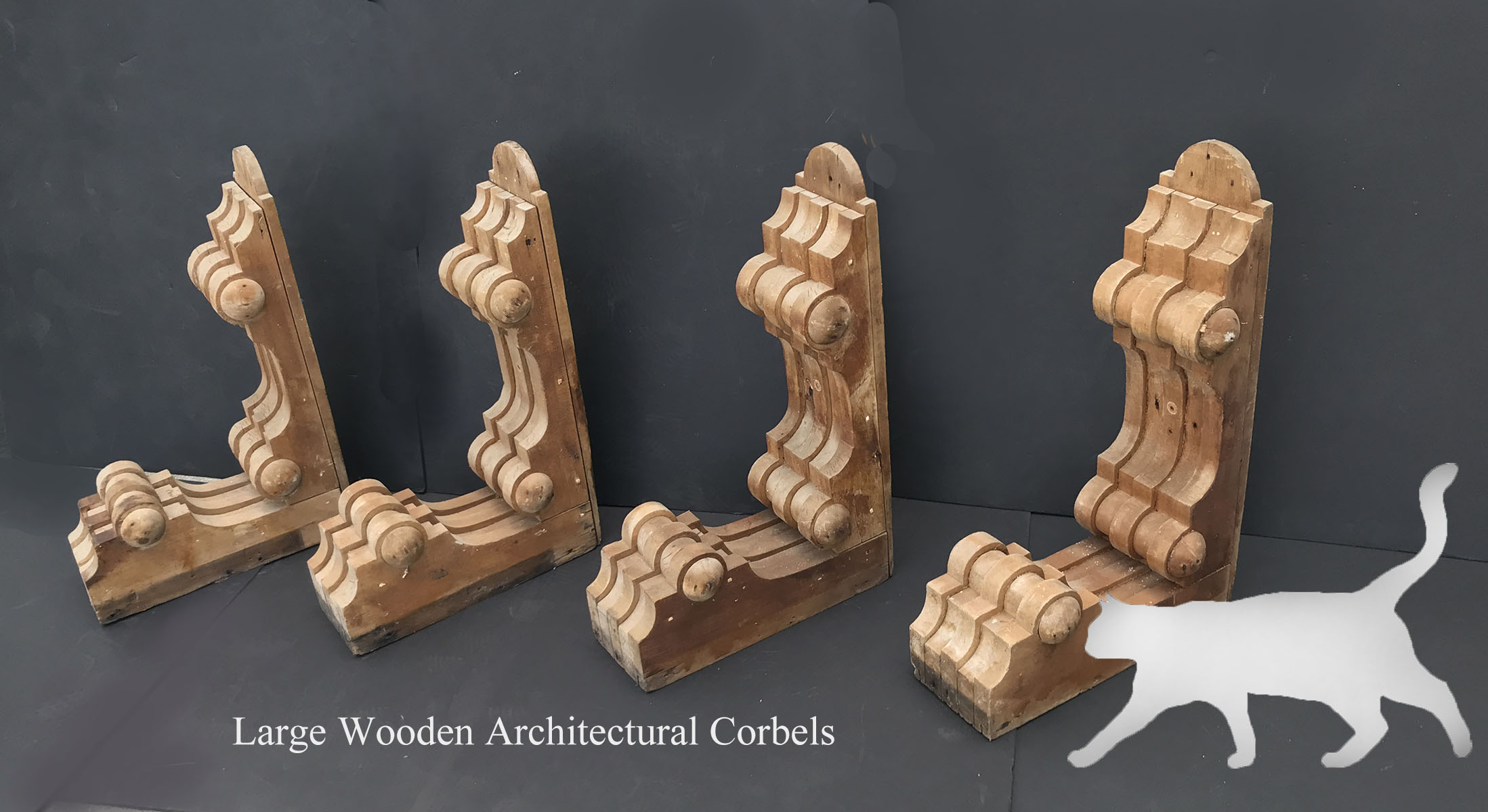 Appraisal: PC BARE ARCHITECTURAL CORBELS pc Structural Corbels unpainted attached circular