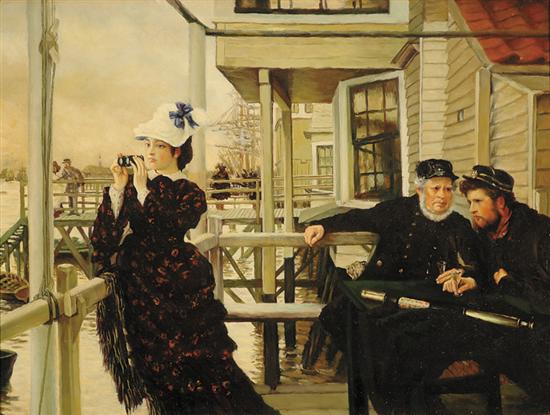 Appraisal: James Tissot follower of French - THE CAPTAIN'S DAUGHTERoil on