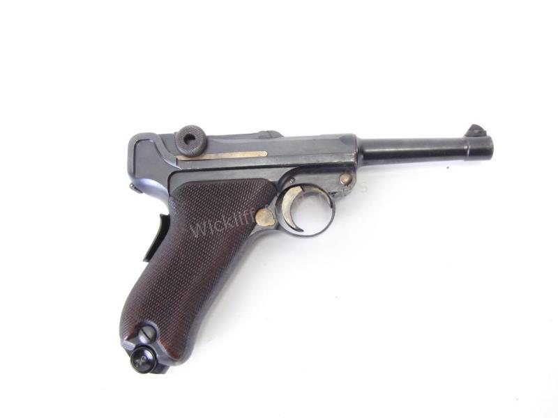 Appraisal: DWM Luger Pistol-Round barrel Chambered in mm Blued semi auto