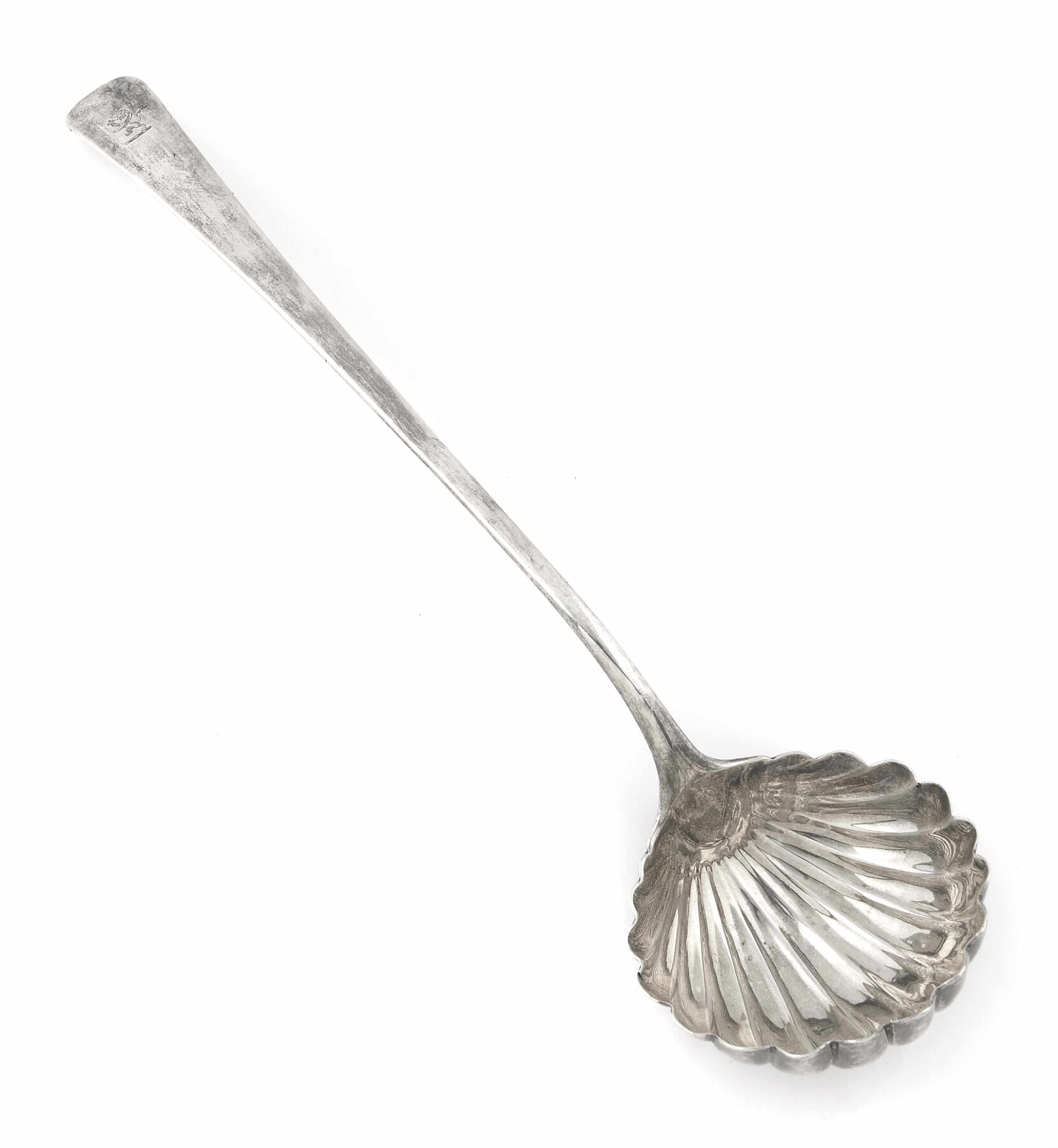 Appraisal: A George III sterling silver soup ladle London Maker's mark