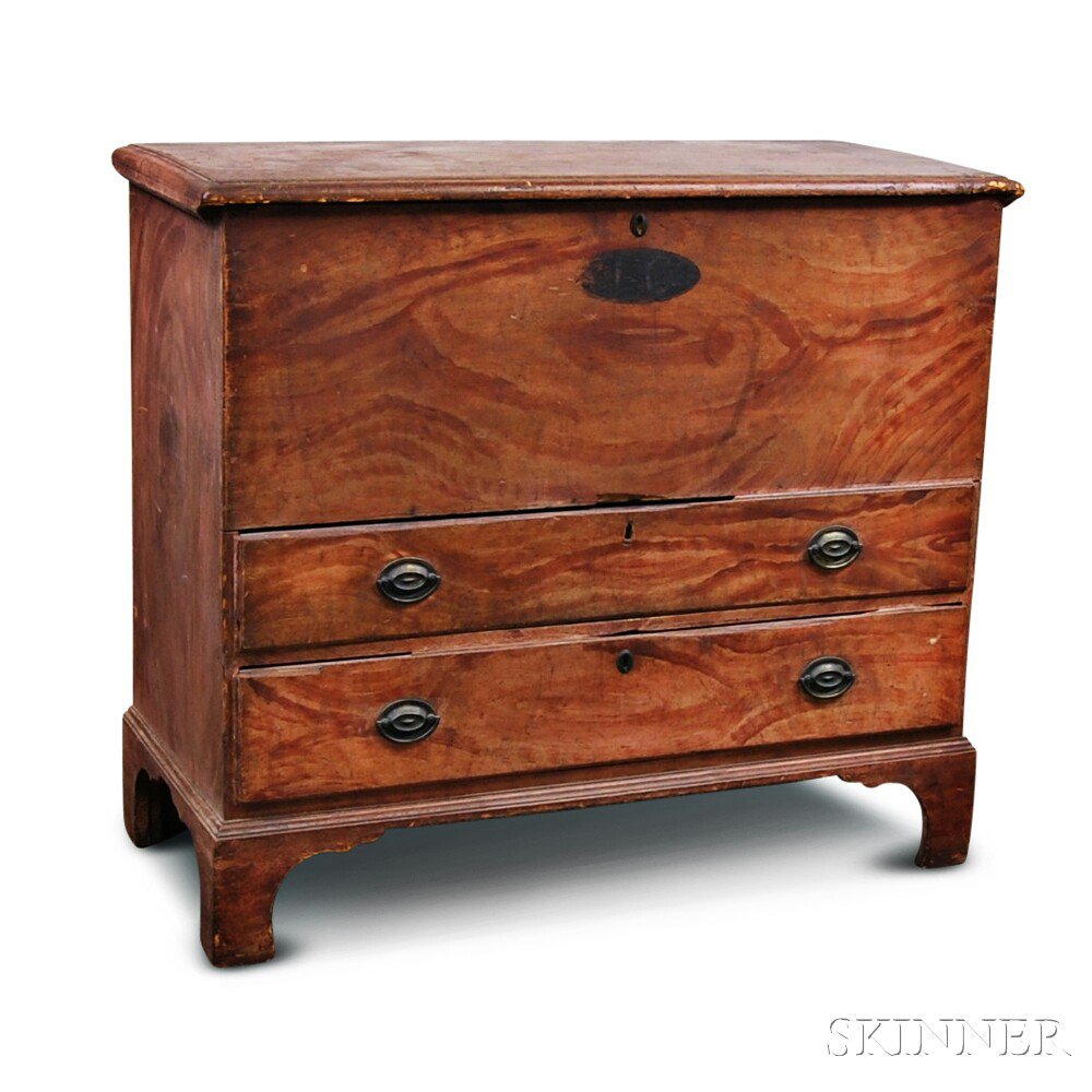 Appraisal: Federal Country Grain-painted Two-drawer Blanket Chest New England early th