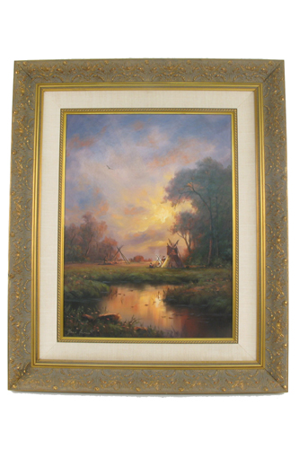 Appraisal: HEINIE HARTWIG OIL ON MASONITE California born An Indian encampment