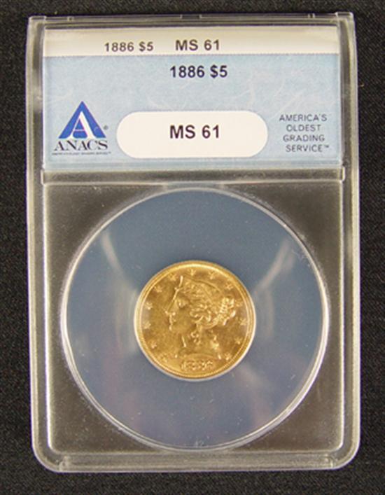 Appraisal: Liberty Gold Coin ANACS certified and graded MS