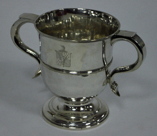 Appraisal: A George II silver two-handled pedestal cup Richard Gurney Thomas