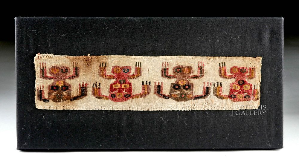 Appraisal: Pre-Columbian Pachacamac Textile Panel - Oracle Spiders Originally Listed At