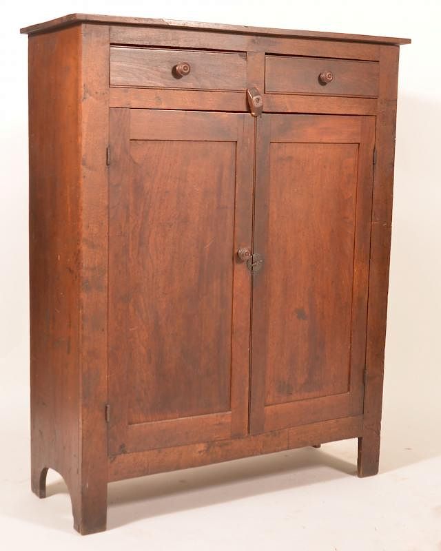 Appraisal: American th Century Walnut Jelly Cupboard American th Century Walnut