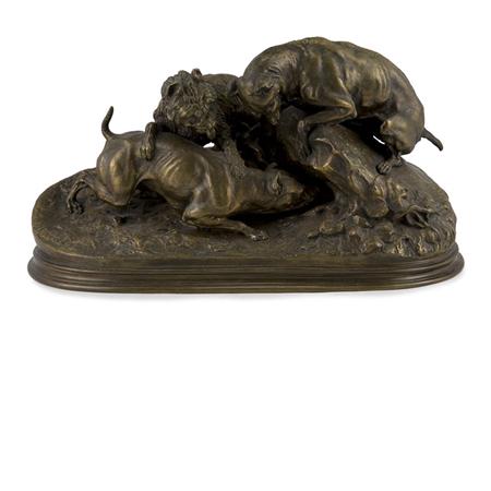 Appraisal: Gilt-Bronze Animalier Group Estimate -