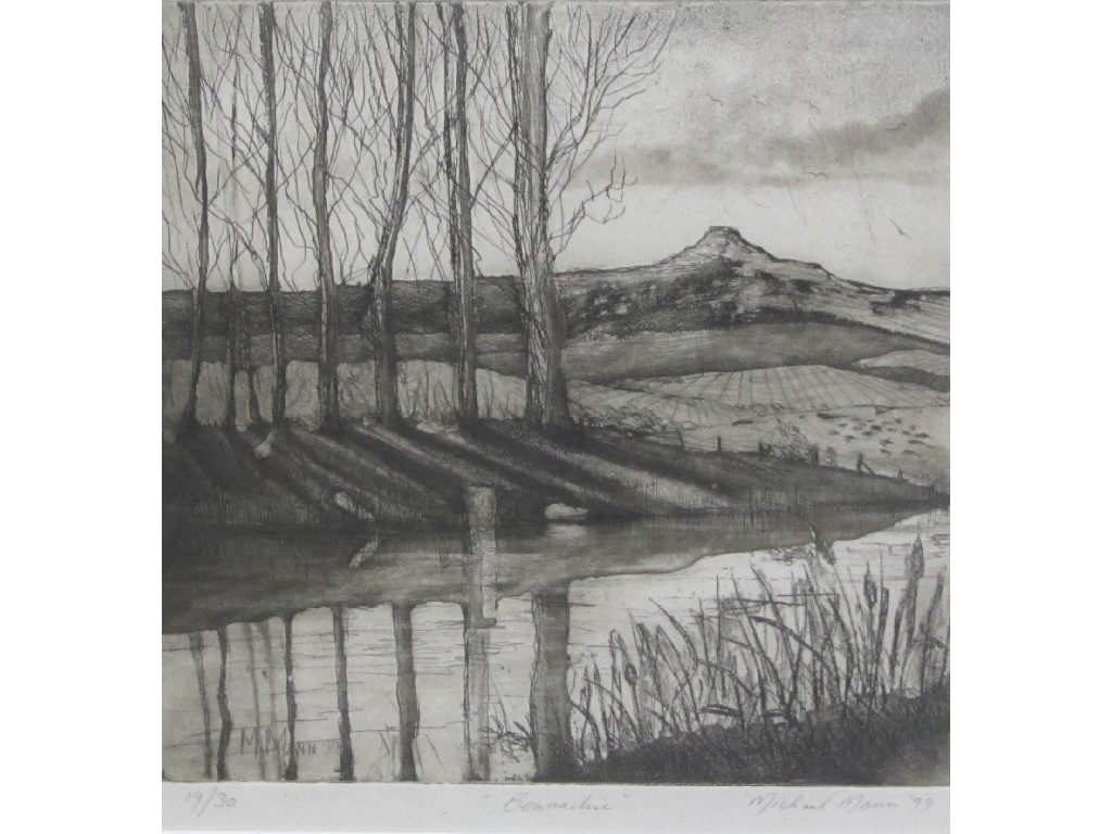 Appraisal: MICHAEL MANN Etching 'Bennachie' signed on the plate and signed