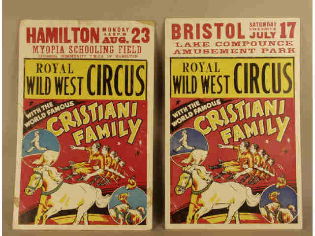 Appraisal: Collection of vintage multi color Royal Wild West circus poster