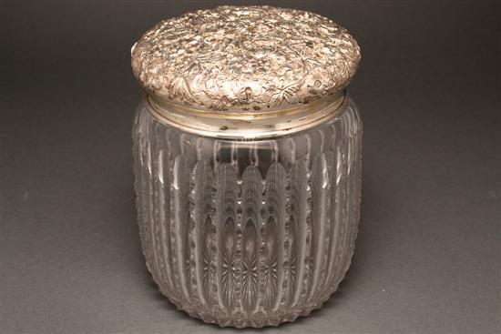 Appraisal: American cut glass tobacco jar with S Kirk Son Co