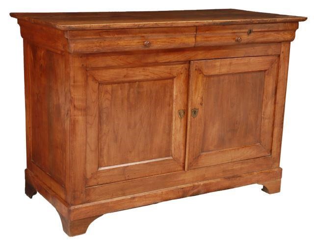 Appraisal: French Louis Philippe period fruitwood sideboard th c case fitted