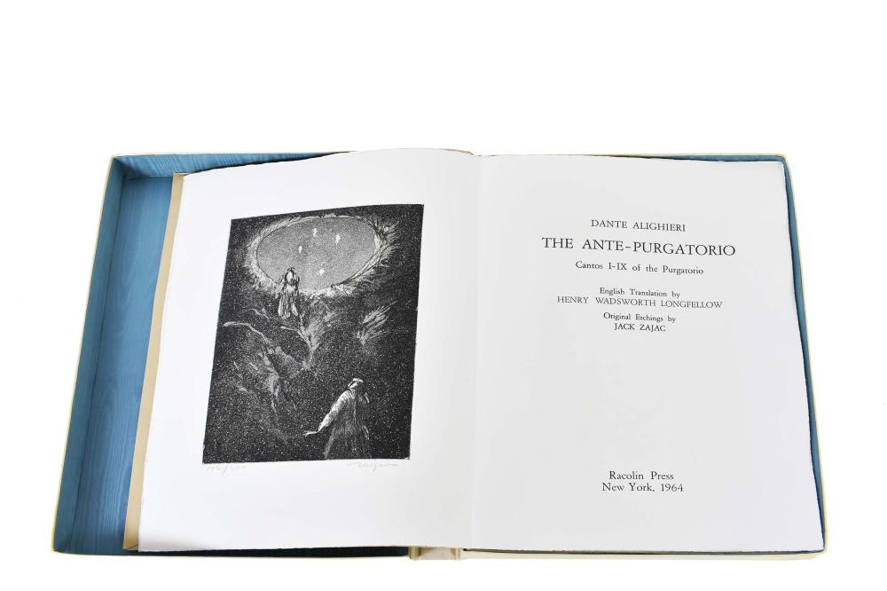 Appraisal: DANTE ALIGHIERI THE ANTE-PURGATORIO CANTOS I-IXTranslation Henry Wadsworth Longfellow original