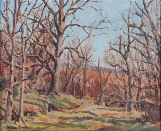 Appraisal: Eugene W Leake American - ''Autumn Trees'' oil on canvas