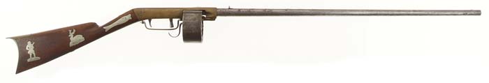 Appraisal: RARE HALLS PATENT REVOLVING RIFLE Cal smoothbore NSN - rnd