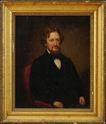 Appraisal: CEPHAS GIOVANNI THOMPSON - PORTRAIT OF A GENTLEMAN Oil on