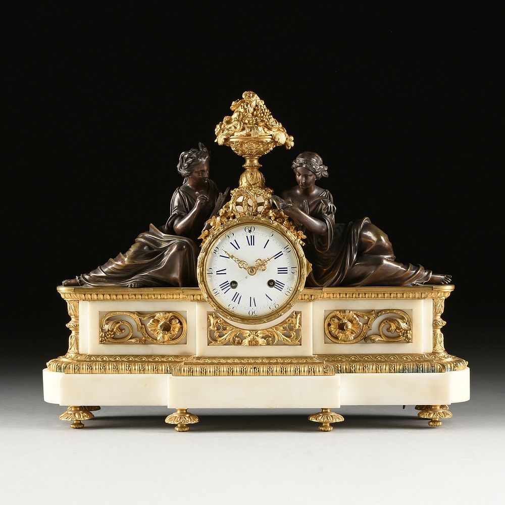 Appraisal: A LOUIS XVI STYLE GILT AND PATINATED BRONZE MOUNTED WHITE