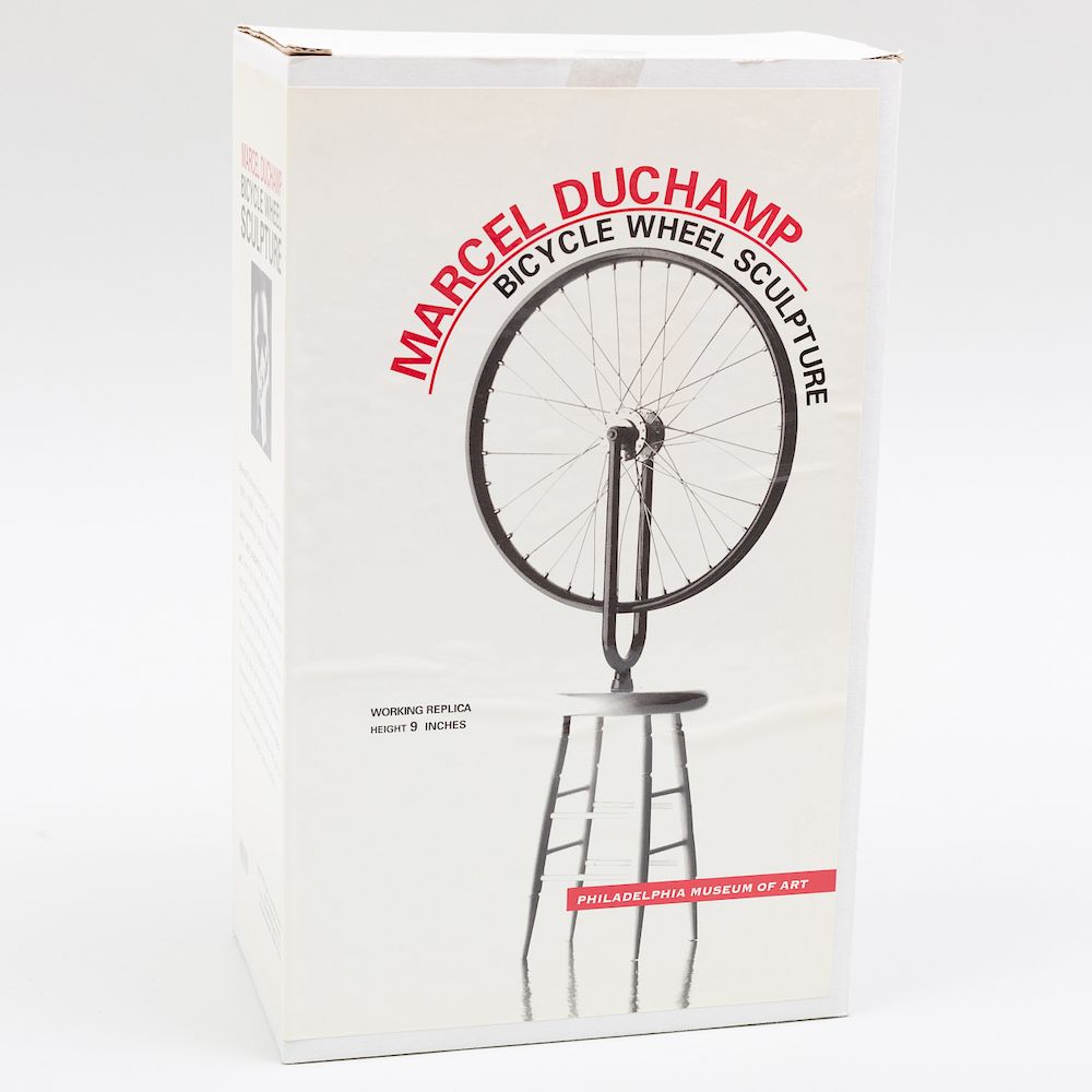 Appraisal: After Marcel Duchamp - Bicycle Wheel Sculpture Mixed media construction