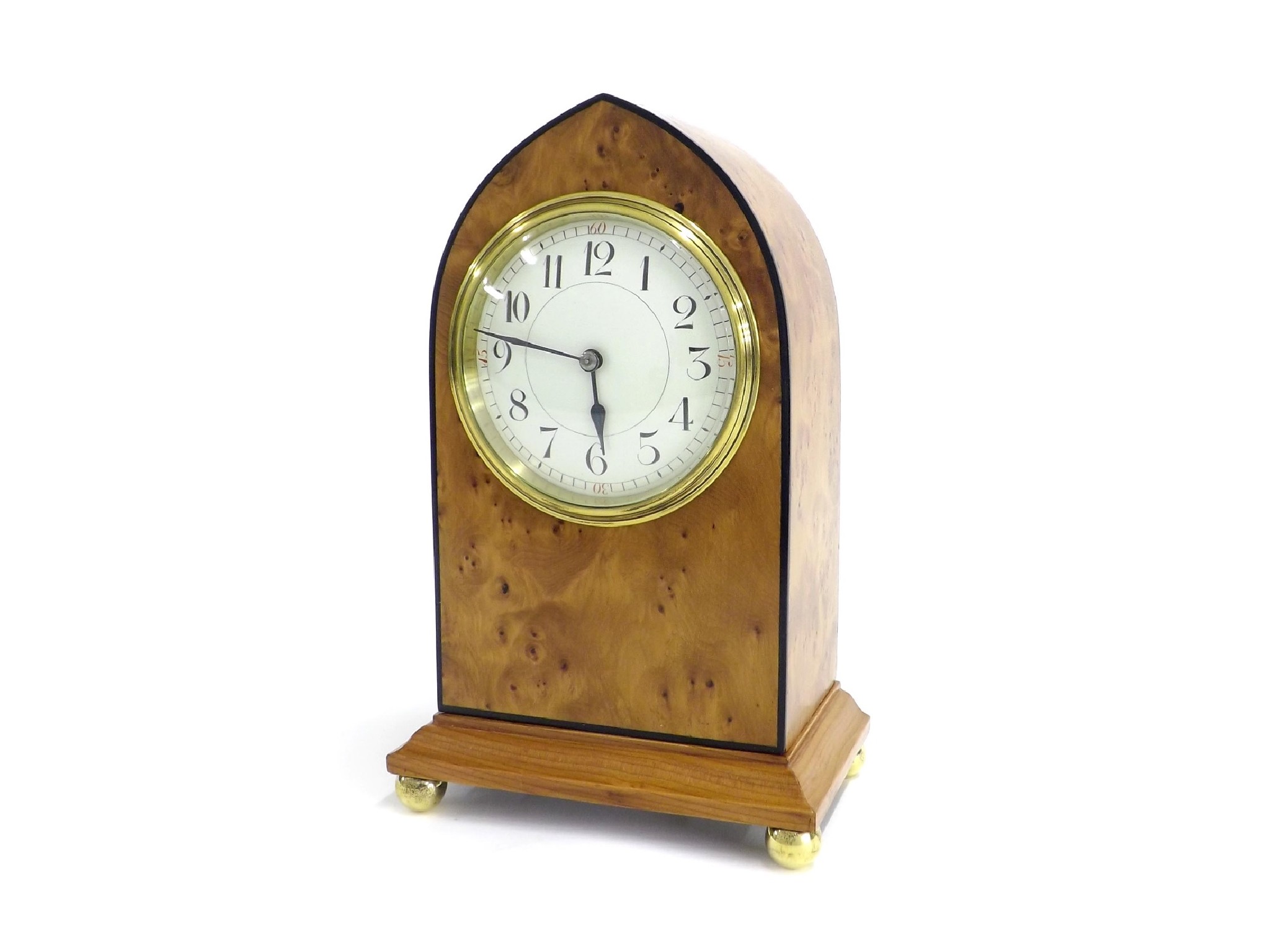 Appraisal: Attractive French mantel clock timepiece with platform escapement the cream