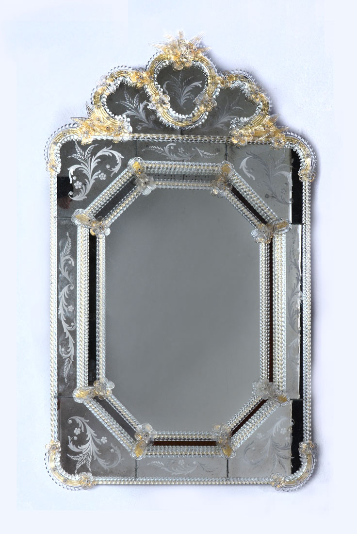 Appraisal: CONTEMPORARY VENETIAN STYLE WALL MIRROR Molded and twist glass framed