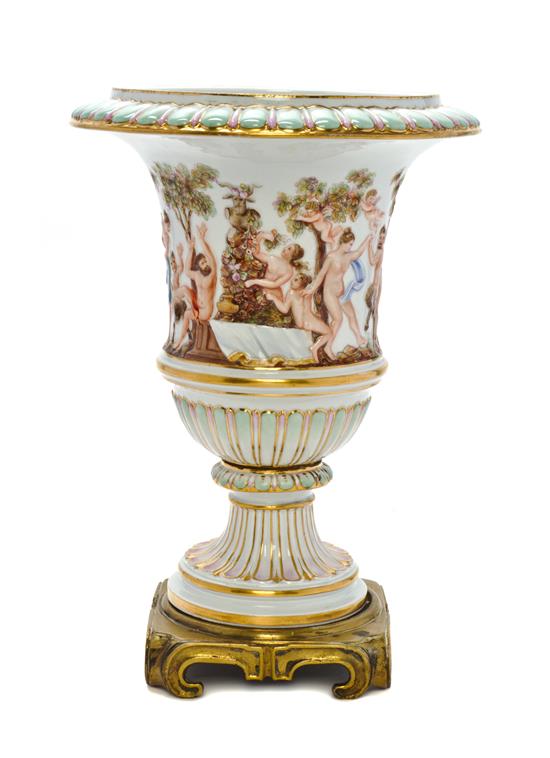 Appraisal: Sale Lot A Meissen Gilt Bronze Mounted Porcelain Vase of