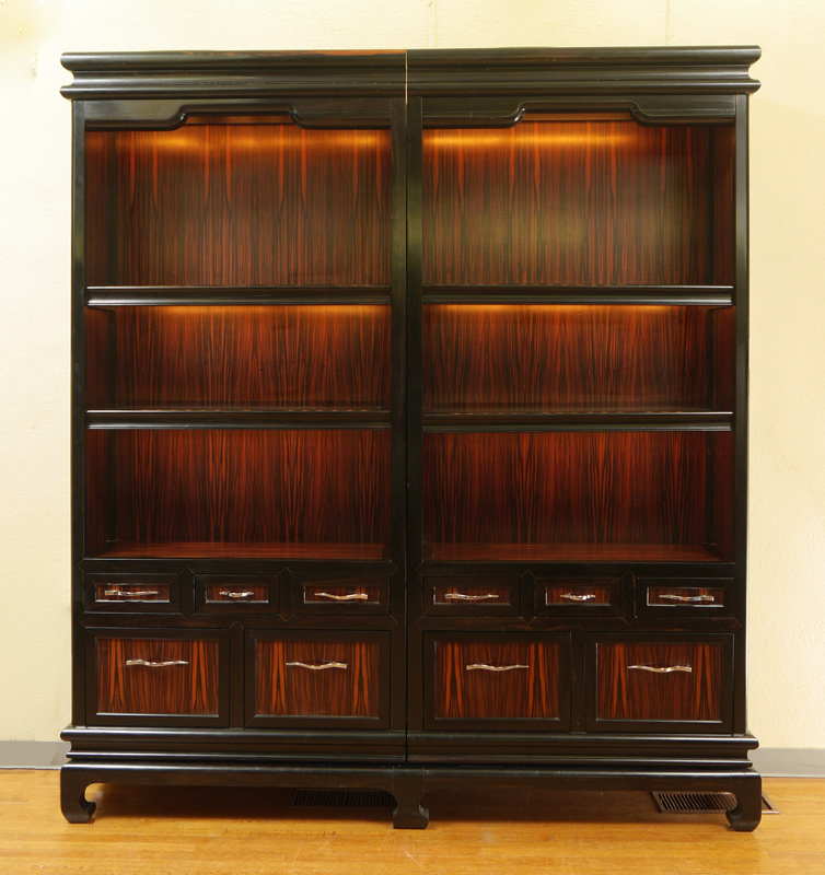 Appraisal: FINELY CRAFTED ART DECO MAHOGANY BOOKCASE A most unusual bookcase