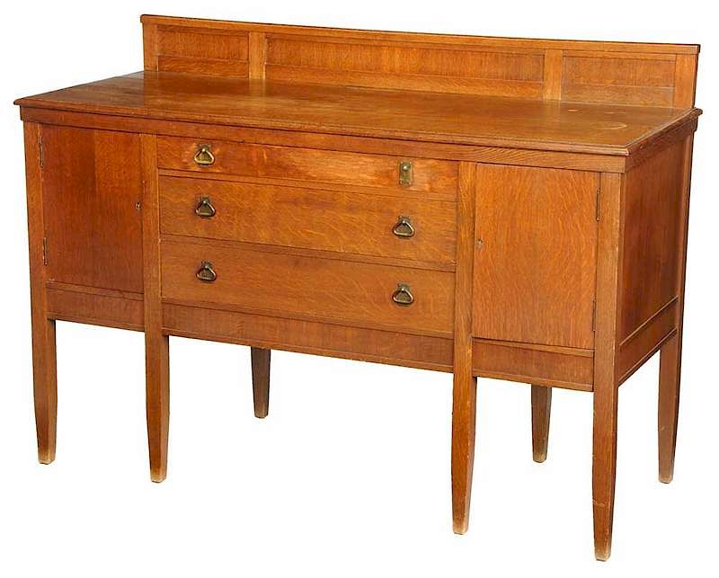 Appraisal: Arts and Crafts Stickley Oak Sideboard New York - paper