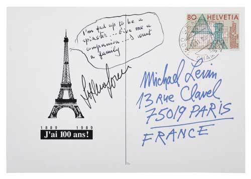 Appraisal: ACTORS Group of four cards each Signed and Inscribed Marlene