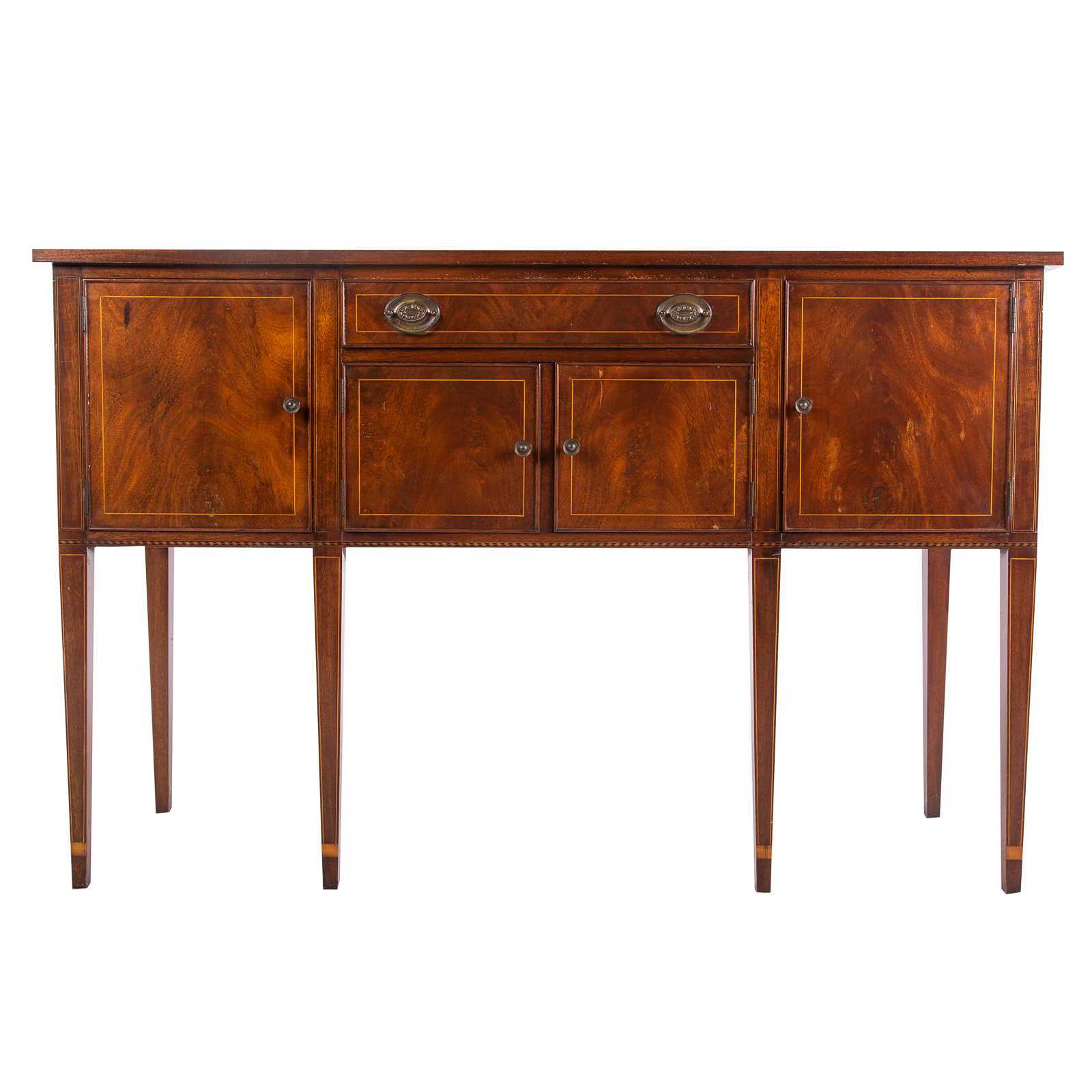 Appraisal: POTTHAST BROTHERS FEDERAL STYLE INLAID SIDEBOARD th century one central