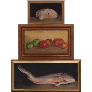 Appraisal: Herbert Steinberg - Three Still Life Studies Oil on board