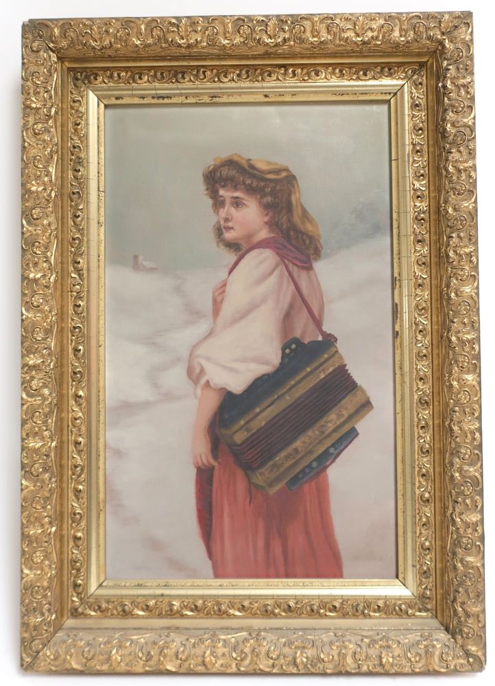 Appraisal: Young Women w Accordion O C European School late th